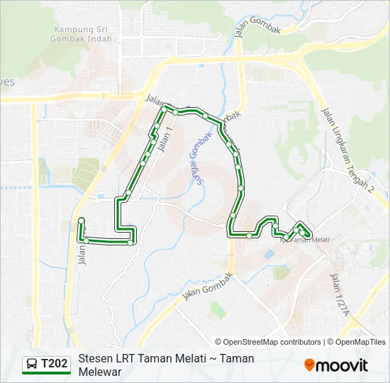 T202 Bus Line Map