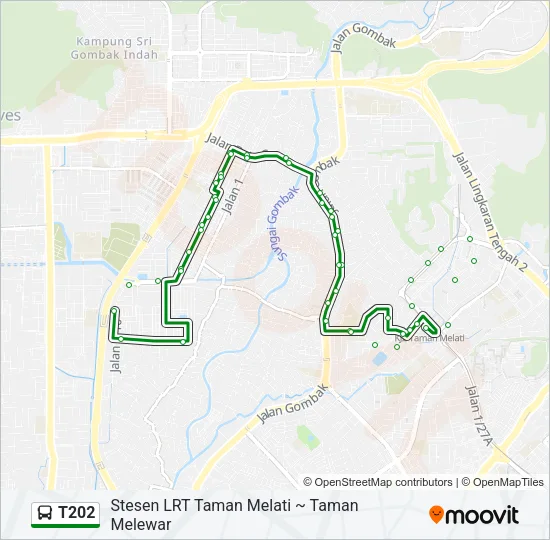 T202 Bus Line Map