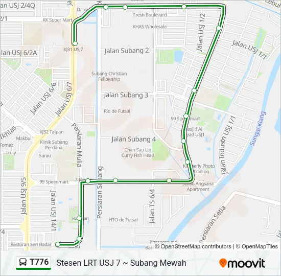 T776 Bus Line Map