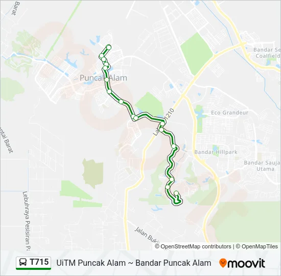 T715 Bus Line Map