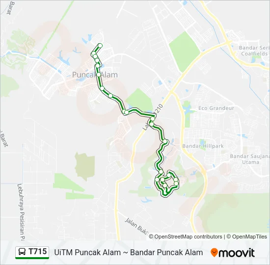 T715 Bus Line Map