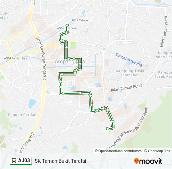 AJ03 Bus Line Map