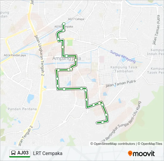 AJ03 Bus Line Map