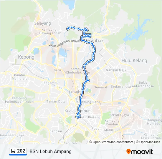 202 Bus Line Map