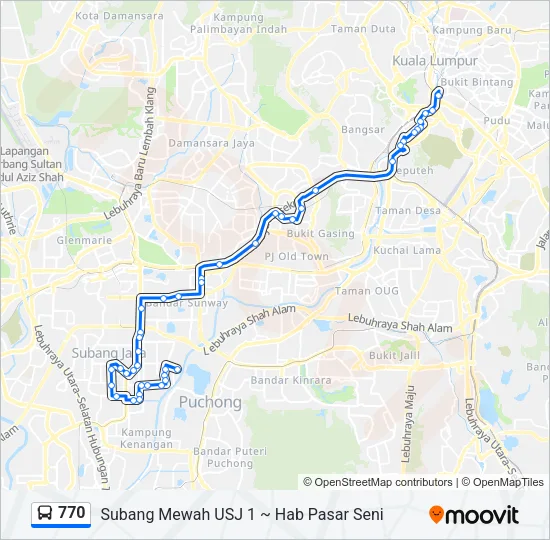 770 Bus Line Map