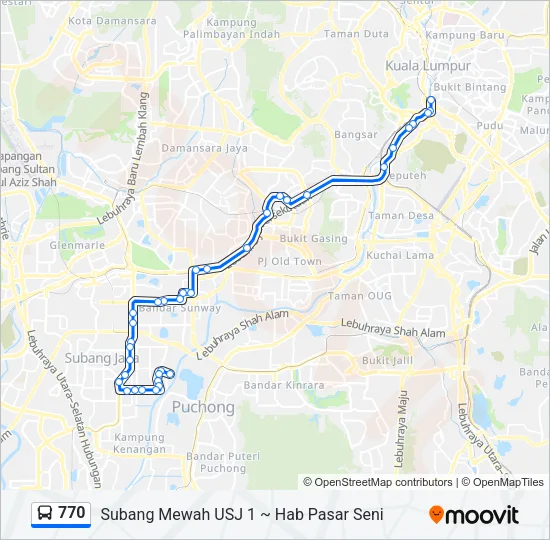 770 Bus Line Map