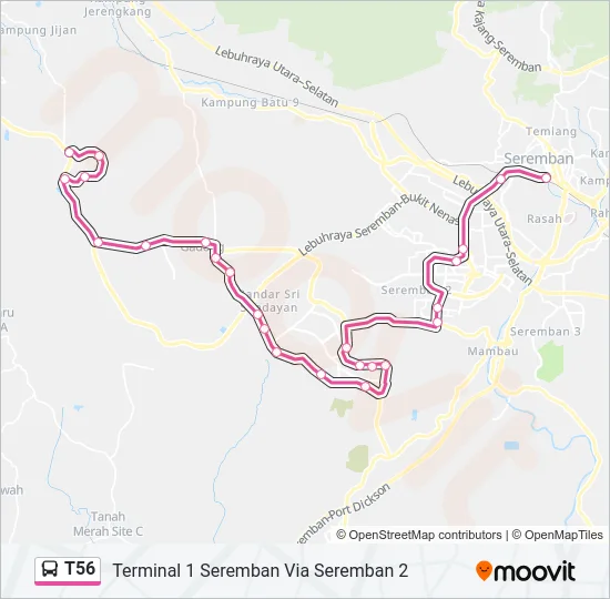 T56 Bus Line Map