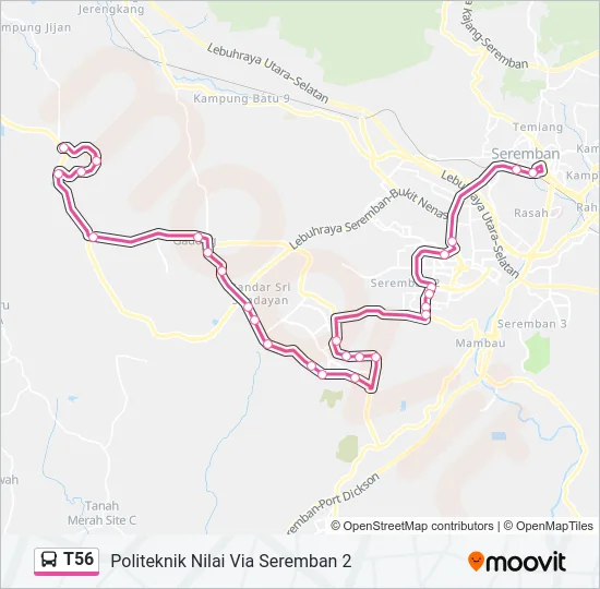 T56 Bus Line Map