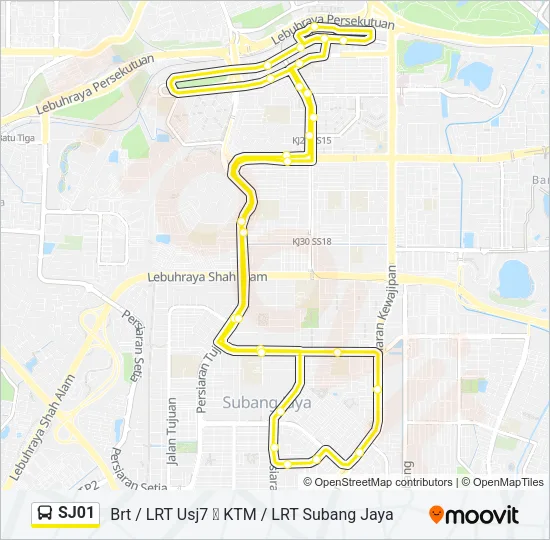SJ01 Bus Line Map