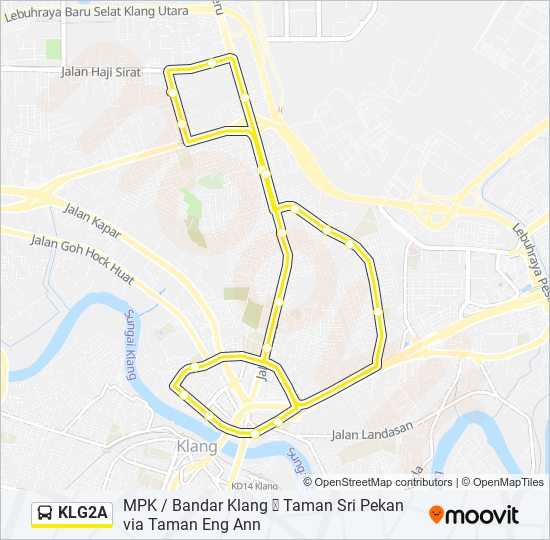 KLG2A bus Line Map