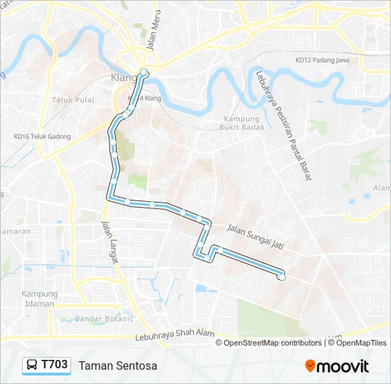 T703 Bus Line Map