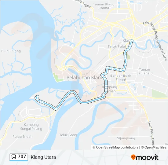 707 Bus Line Map