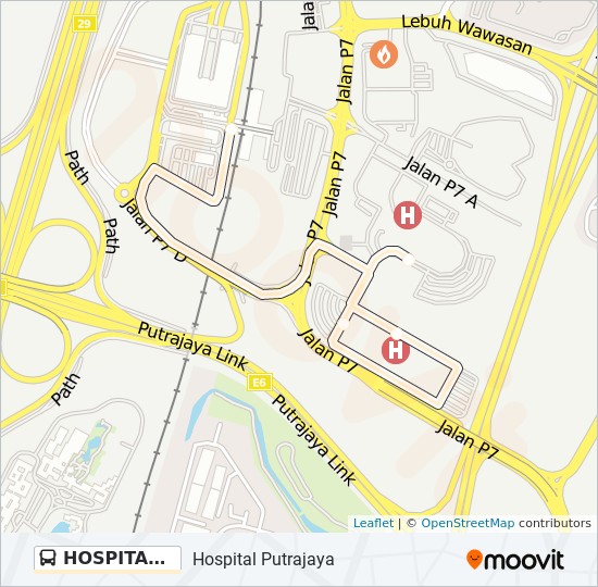 Hospital Putrajaya Route Schedules Stops Maps Hospital Putrajaya