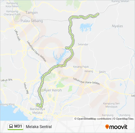 M31 Route: Schedules, Stops & Maps - Melaka Sentral (Updated)