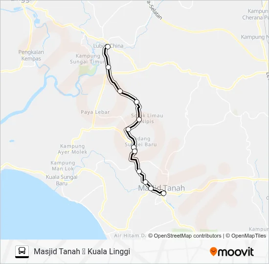 UNITED01 Bus Line Map