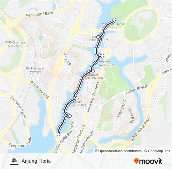WATERTAXI Ferry Line Map