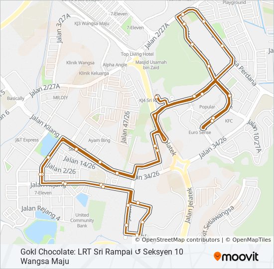 Rute Chocolate Jadwal Pemberhentian Peta Gokl Chocolate Lrt Sri Rampai Seksyen 10 Wangsa Maju