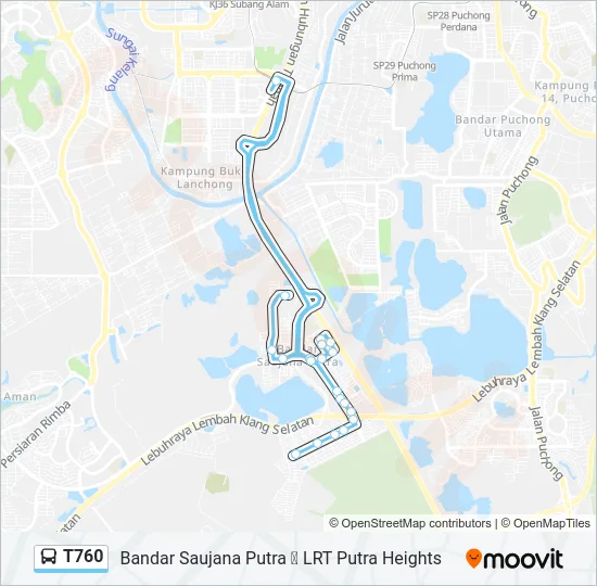 T760 Bus Line Map