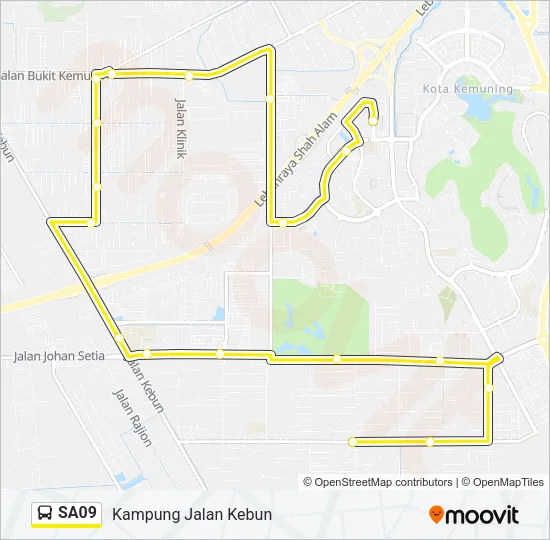 SA09 Bus Line Map
