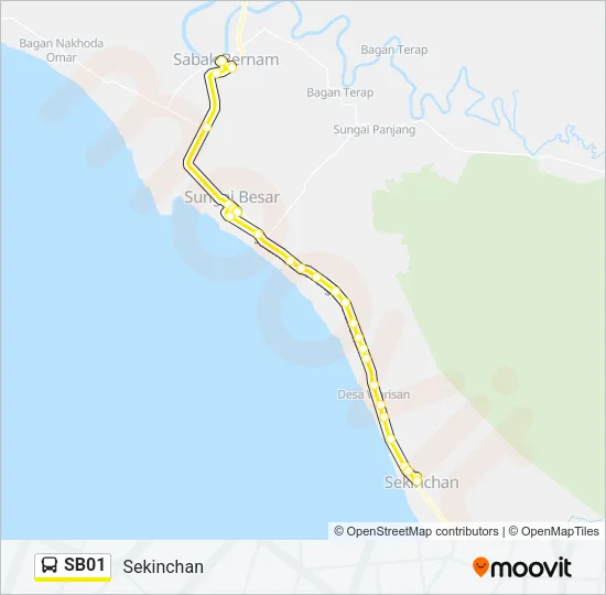 SB01 Bus Line Map