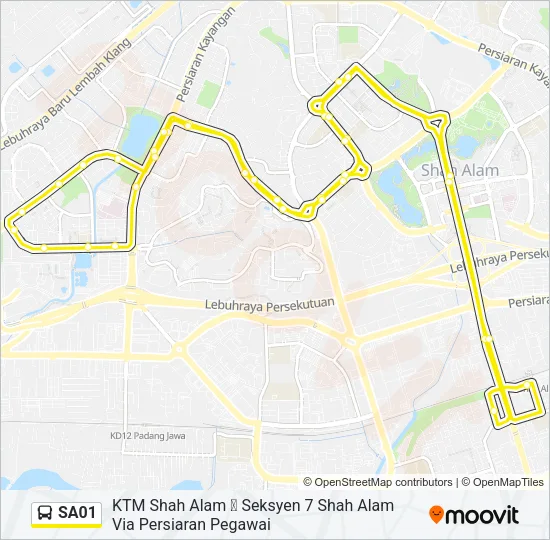 SA01 Bus Line Map