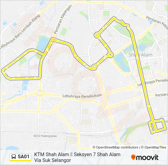 SA01 Bus Line Map