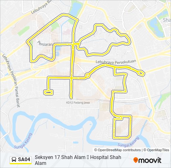 SA04 bus Line Map