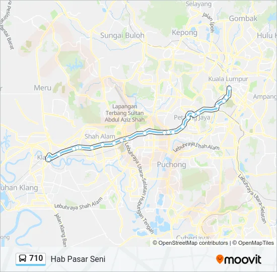 710 Bus Line Map