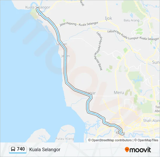740 Bus Line Map
