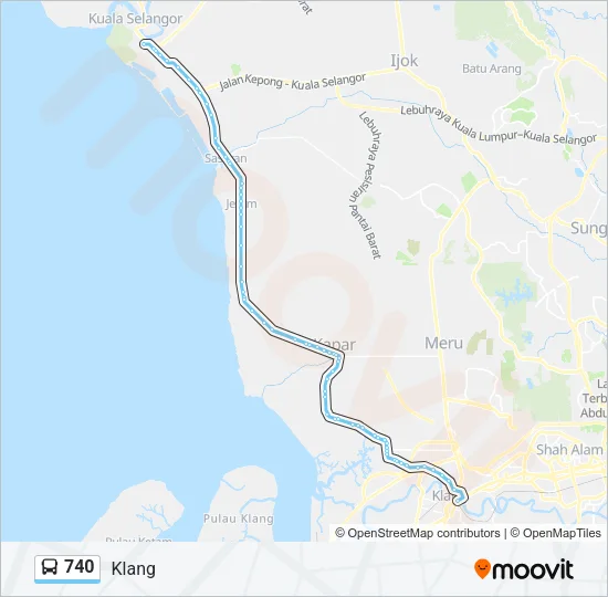 740 Bus Line Map