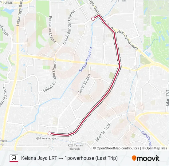 ONEC Bus Line Map