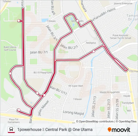 ONEC Bus Line Map