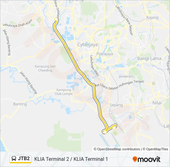 JTB2 Bus Line Map