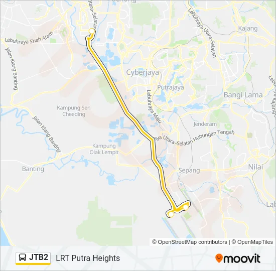 JTB2 Bus Line Map