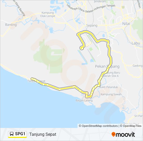 Peta Laluan bas SPG1