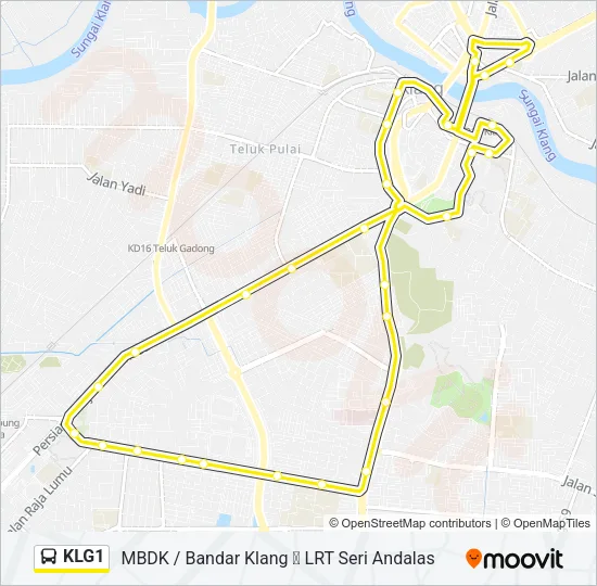 KLG1 Bus Line Map