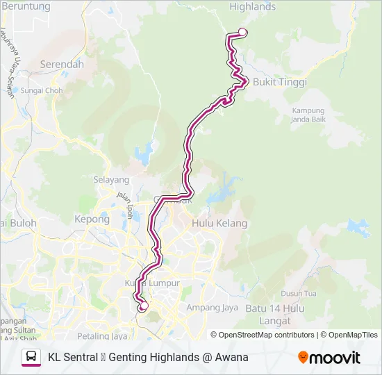 GTGKLS Bus Line Map