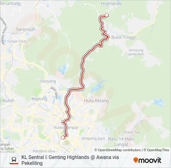 AERO6 Bus Line Map