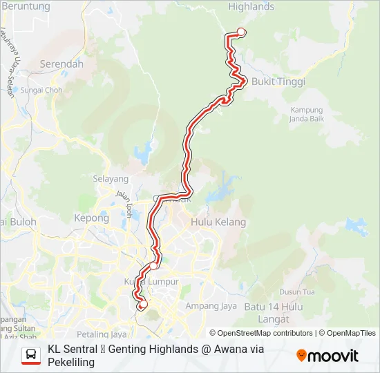 AERO6 Bus Line Map