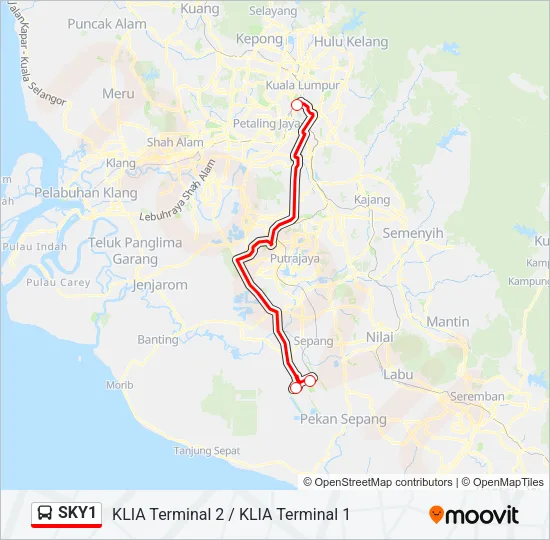 SKY1 Bus Line Map