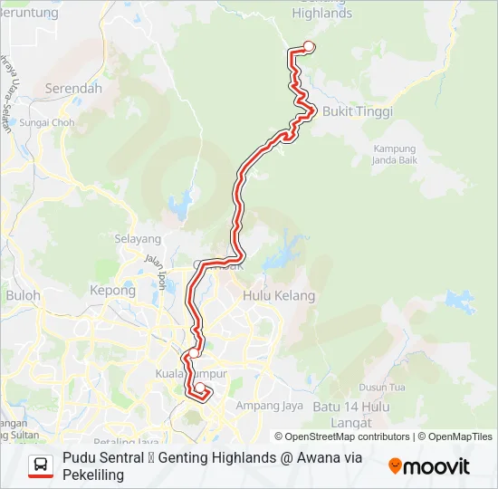 AERO3 Bus Line Map