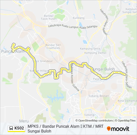 KS02 bus Line Map