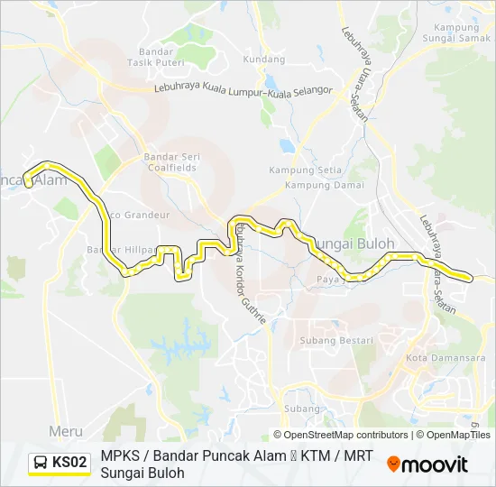 KS02 Bus Line Map