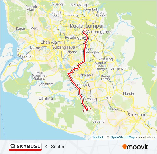 Skybus1 Route Schedules Stops Maps Kl Sentral