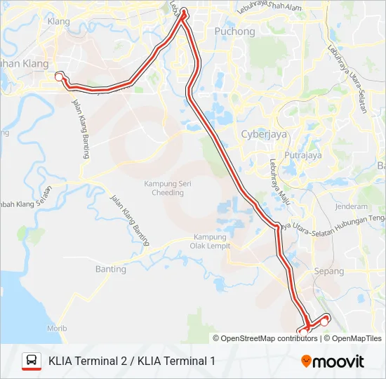 AERO2 Bus Line Map