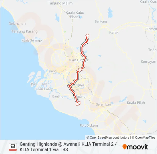 AERO4 Bus Line Map