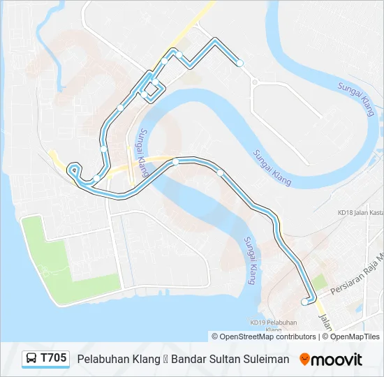 T705 Bus Line Map