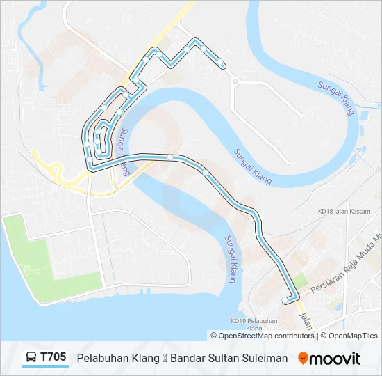 T705 Bus Line Map