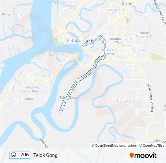 T706 Bus Line Map