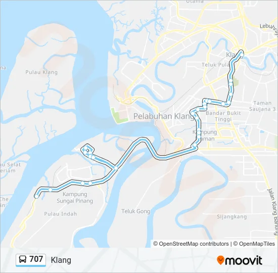 707 Bus Line Map